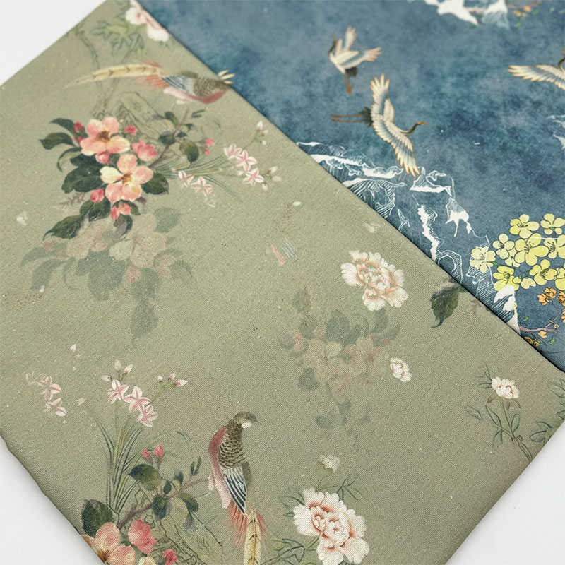 Linen Fabric Natural - Kain katun Linen gaya Cina Retro