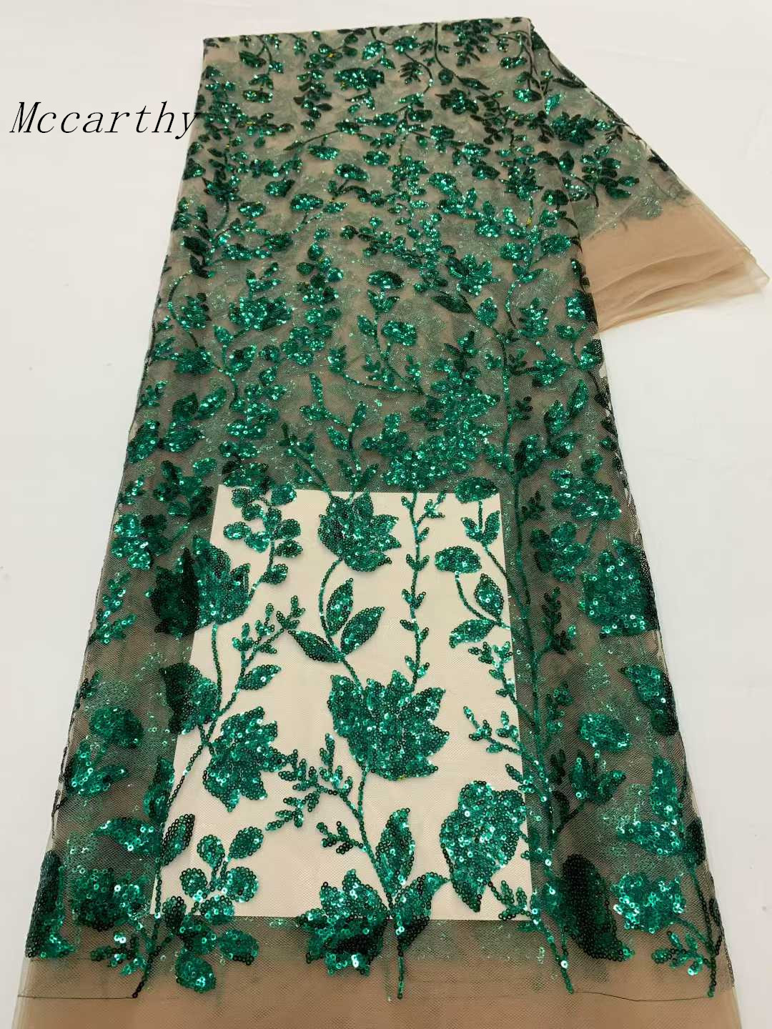 Embroidery Net Fabric - Kain Renda Afrika Dengan Payet Bordir