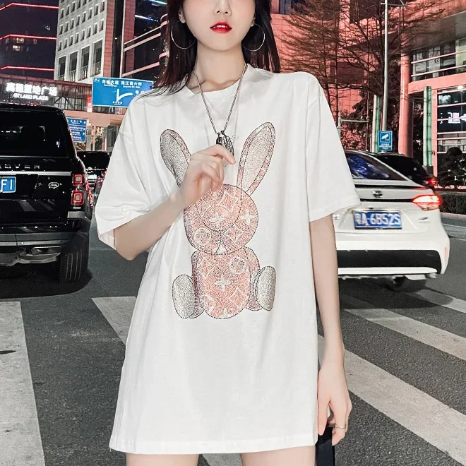 Embroidery Shirt - Kaos Kasual Musim Panas Wanita: Kaos