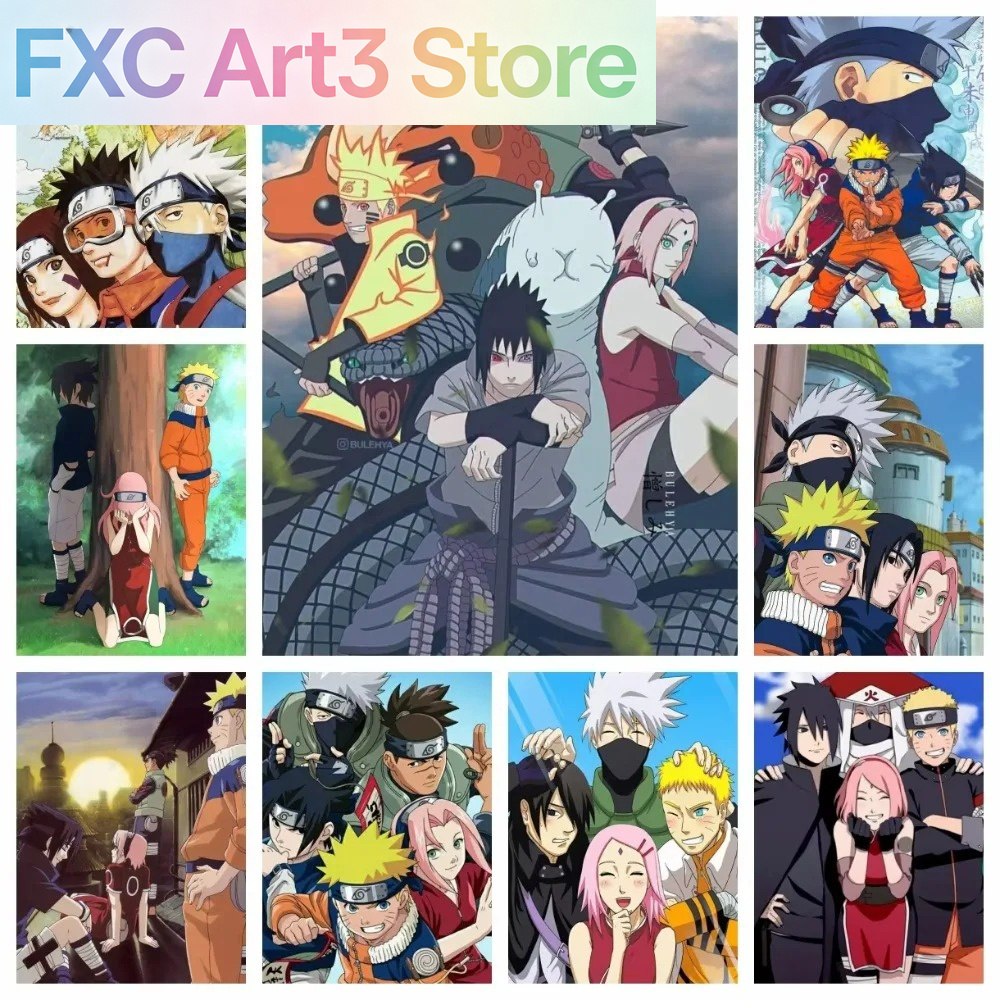 Embroidery Canvas - Lukisan Berlian Baru Naruto Kelas Tujuh