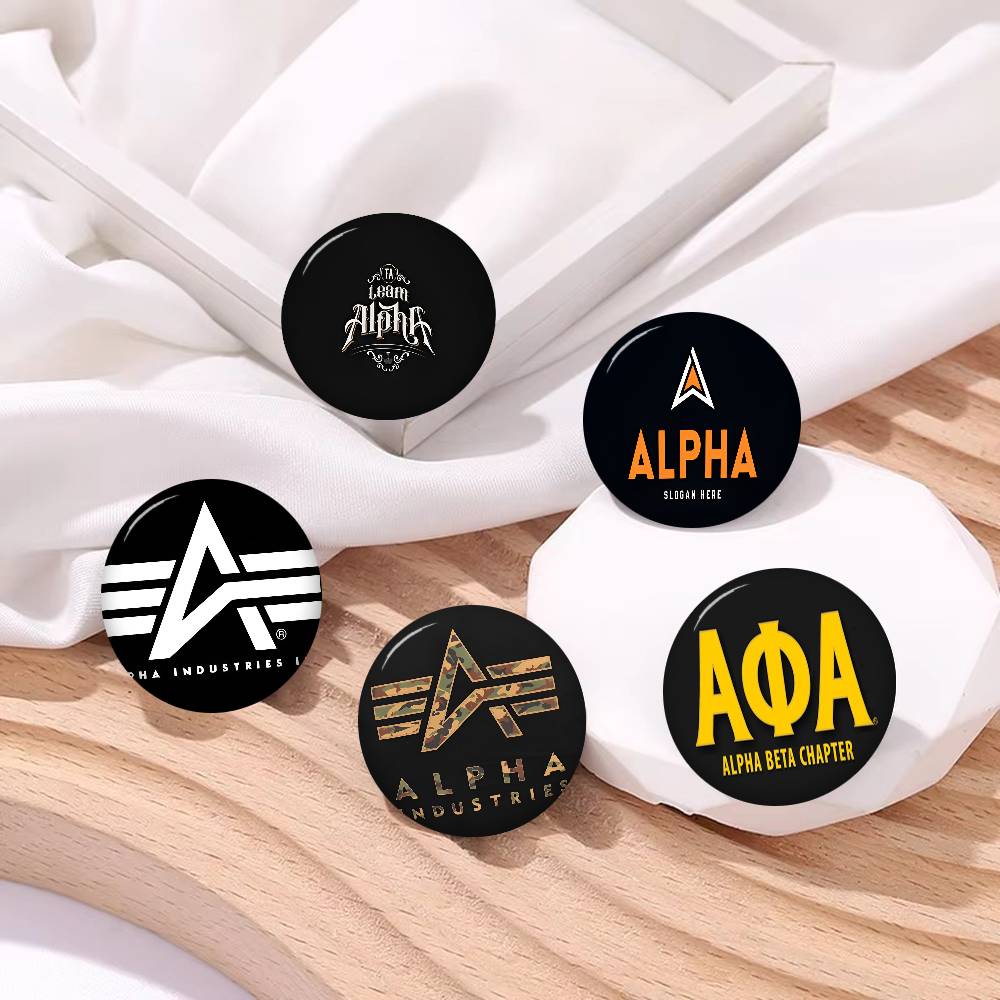 Embroidery Alpha - A-Alphas L-Industries Pin Kancing Anime Buatan