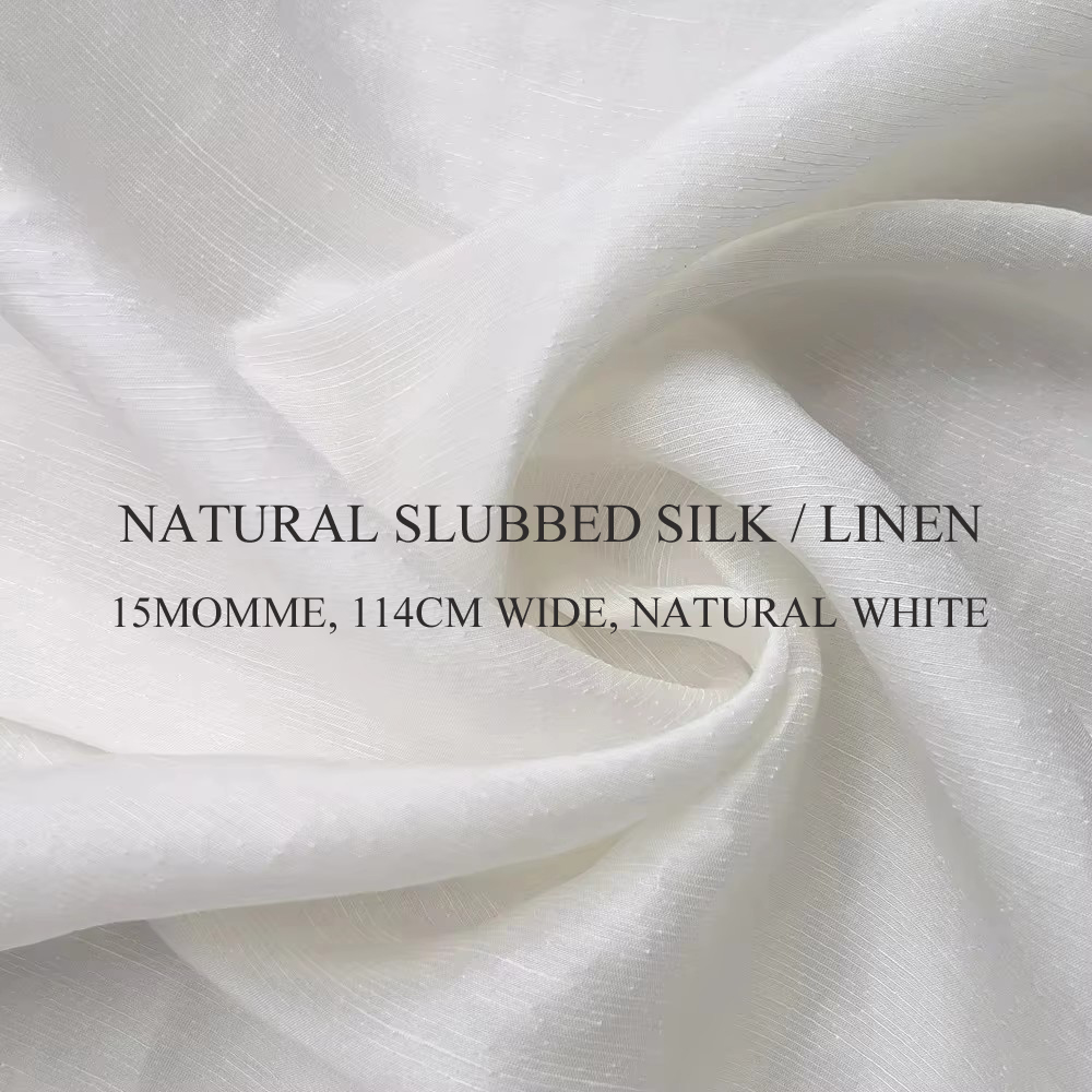 Linen Fabric Natural - Kain Linen Sutra Mulberry Lebar 45''