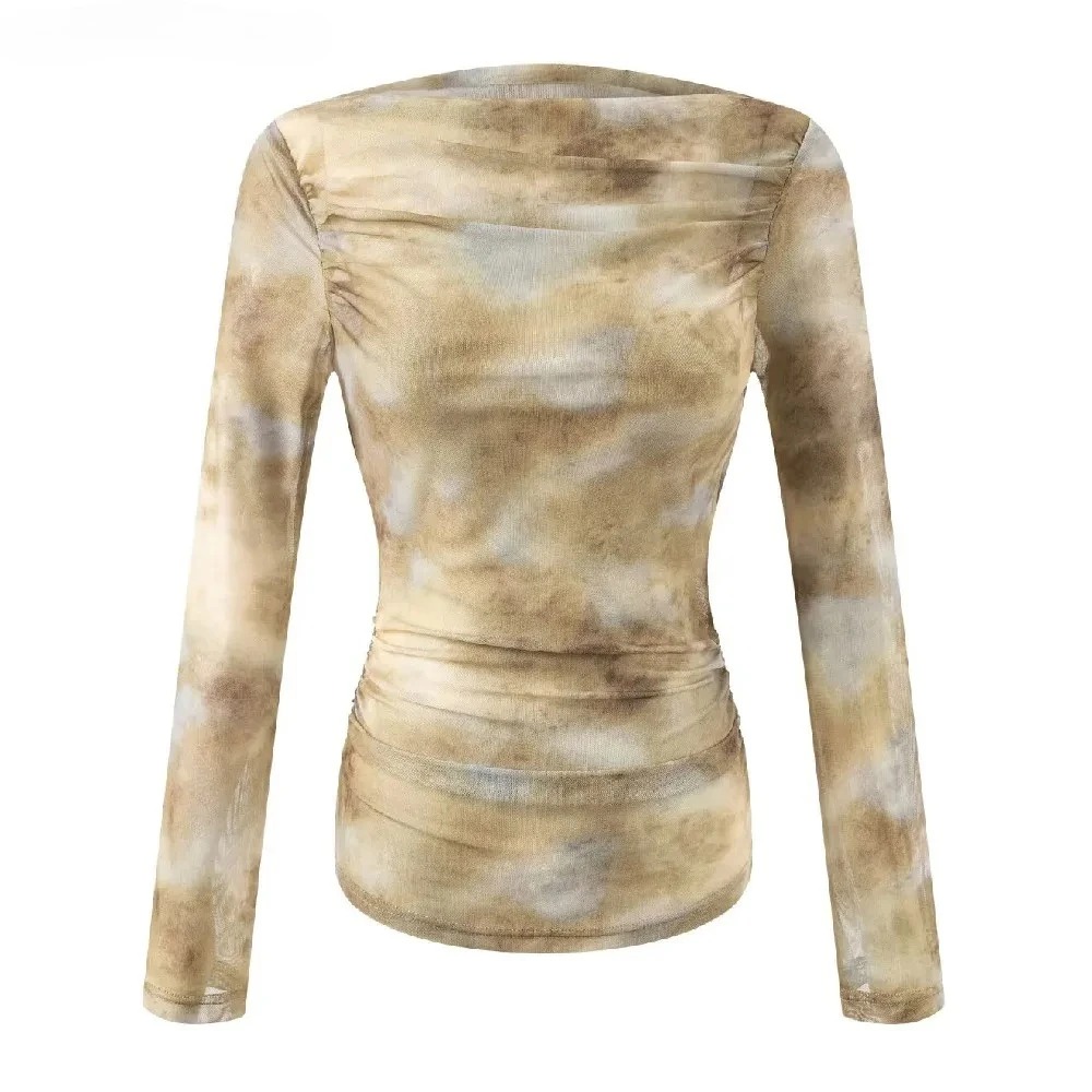 Embroidery Shirt - Kaos Wanita 2025 dengan Cetakan Tie-Dye