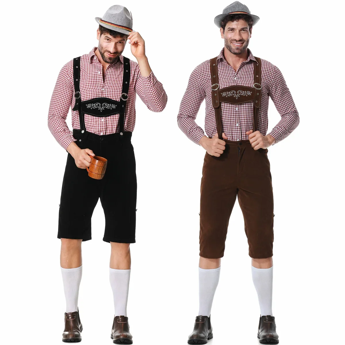 Embroidery Shirt - Pakaian Karnaval Oktoberfest Tradisional Munich Jerman
