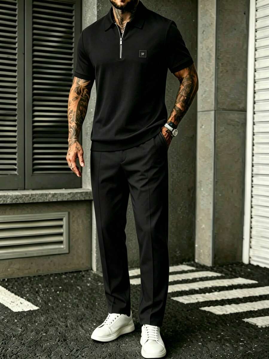 Embroidery Shirt - Setelan Kemeja dan Celana Pria Lengan