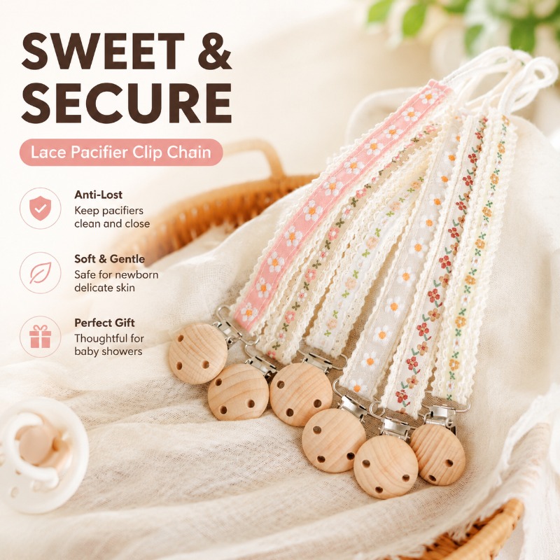 Embroidery Gift Ideas - Rantai Penjepit Empeng Bayi Anti-Hilang dengan