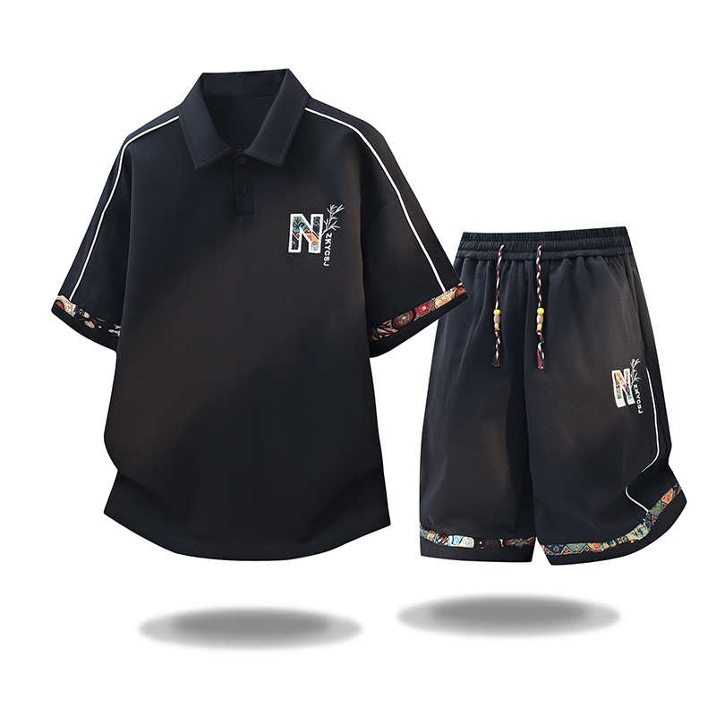 Set Kaos Lengan Pendek Olahrag - Embroidery Shirt ulasan dan harga