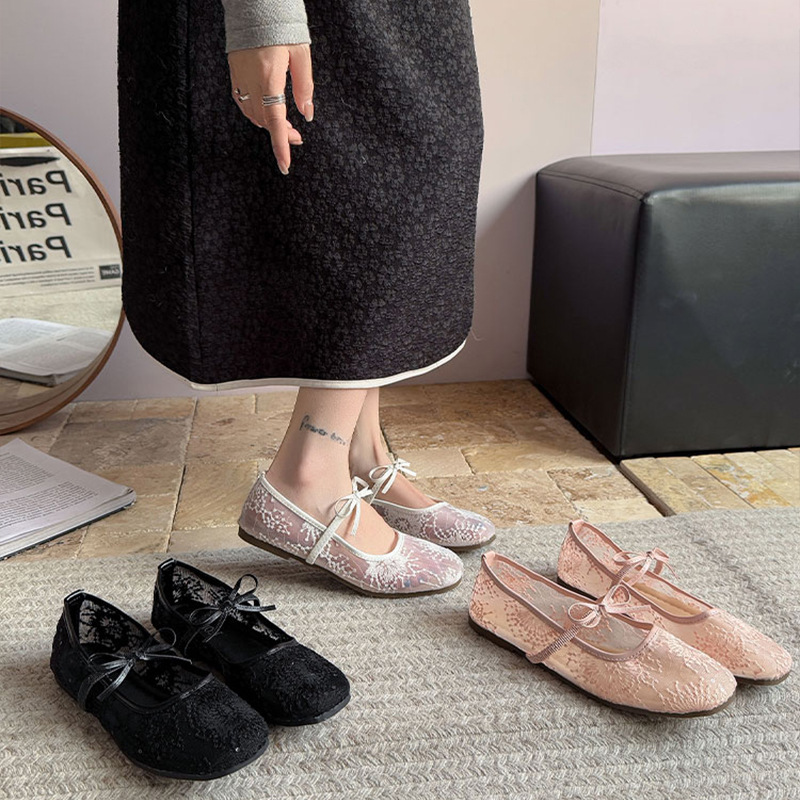 Sepatu Balet Wanita Model Flat - Embroidery Canvas ulasan dan harga
