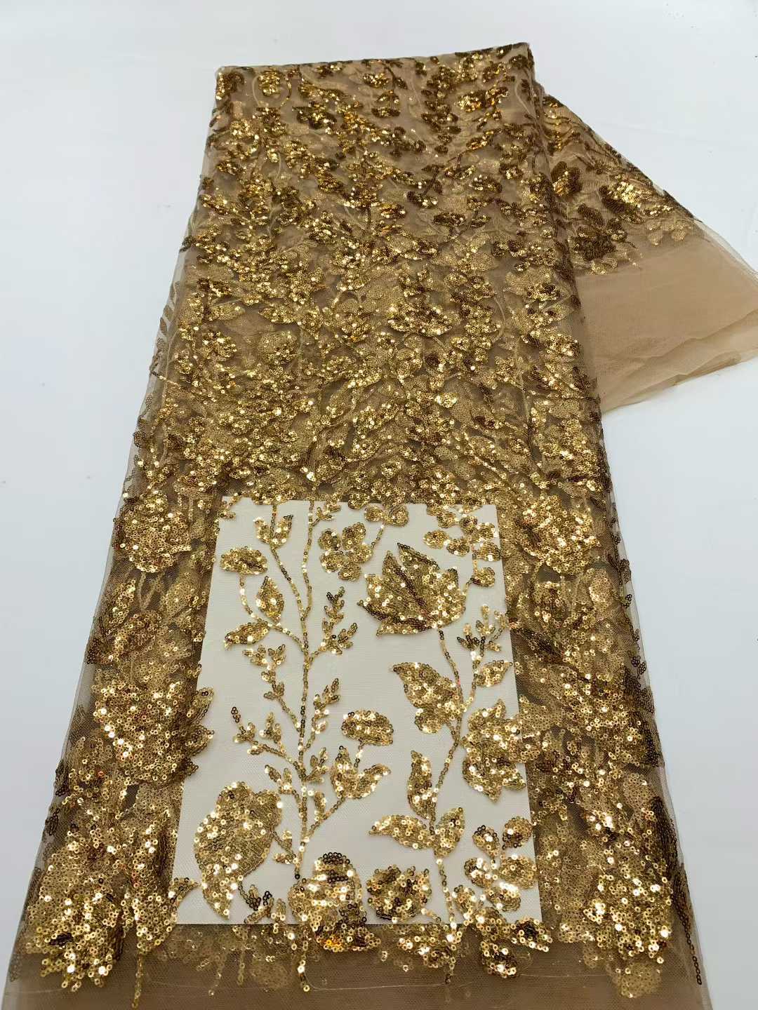 Kain Renda Afrika Dengan Payet - Embroidery Net Fabric ulasan dan harga