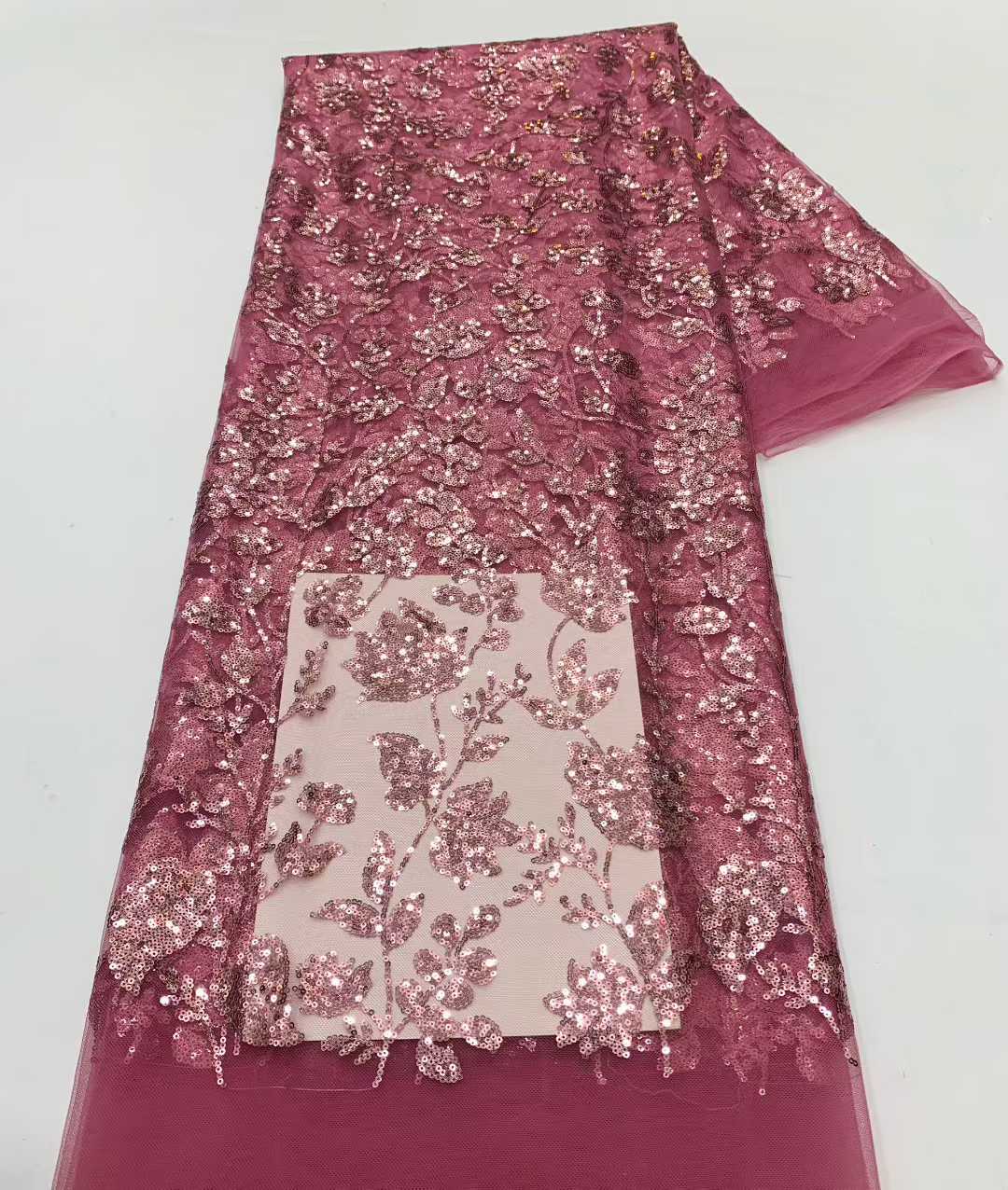Kain Renda Afrika Dengan Payet - Embroidery Net Fabric ulasan dan harga