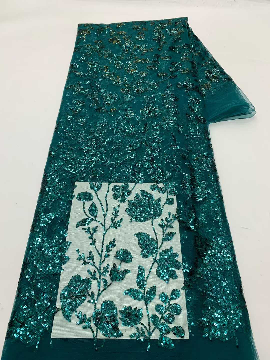Kain Renda Afrika Dengan Payet - Embroidery Net Fabric ulasan dan harga