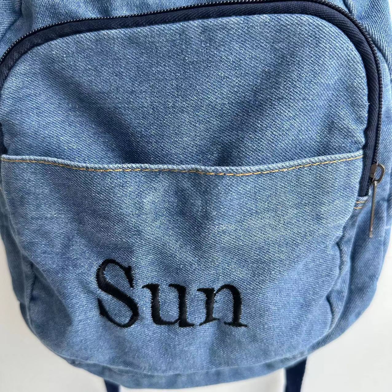 Tas ransel Denim murid perempu - Embroidery Gift Ideas ulasan dan harga