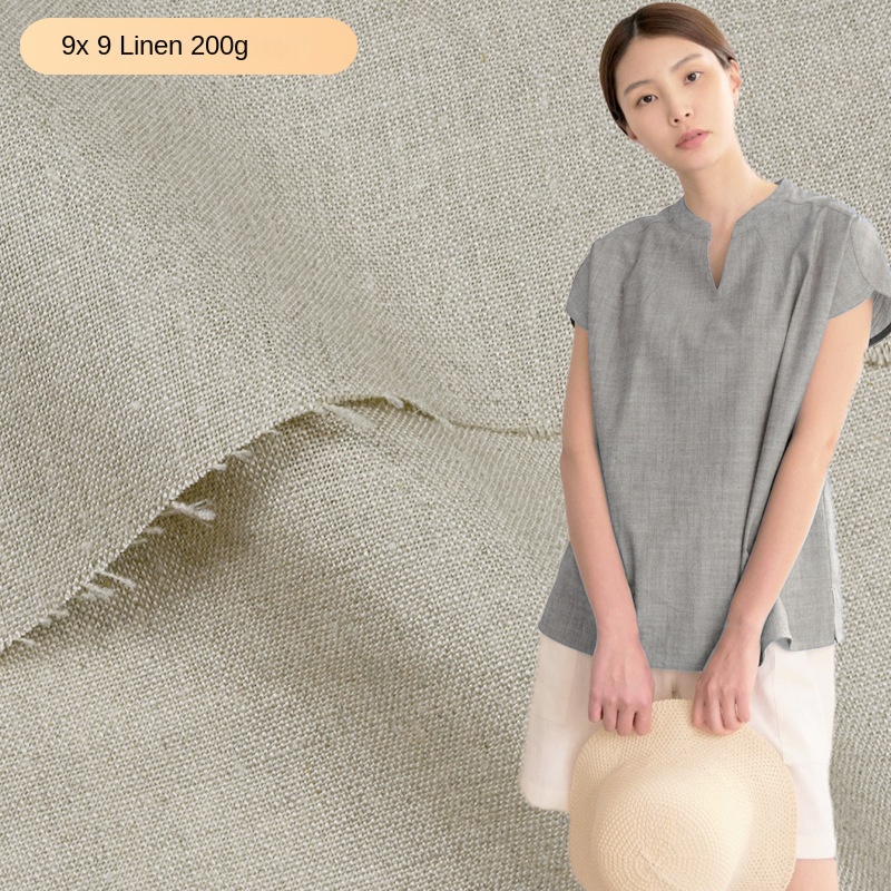200G 9Sx9S Kain Linen Musim Gu - Linen Fabric Natural ulasan dan harga