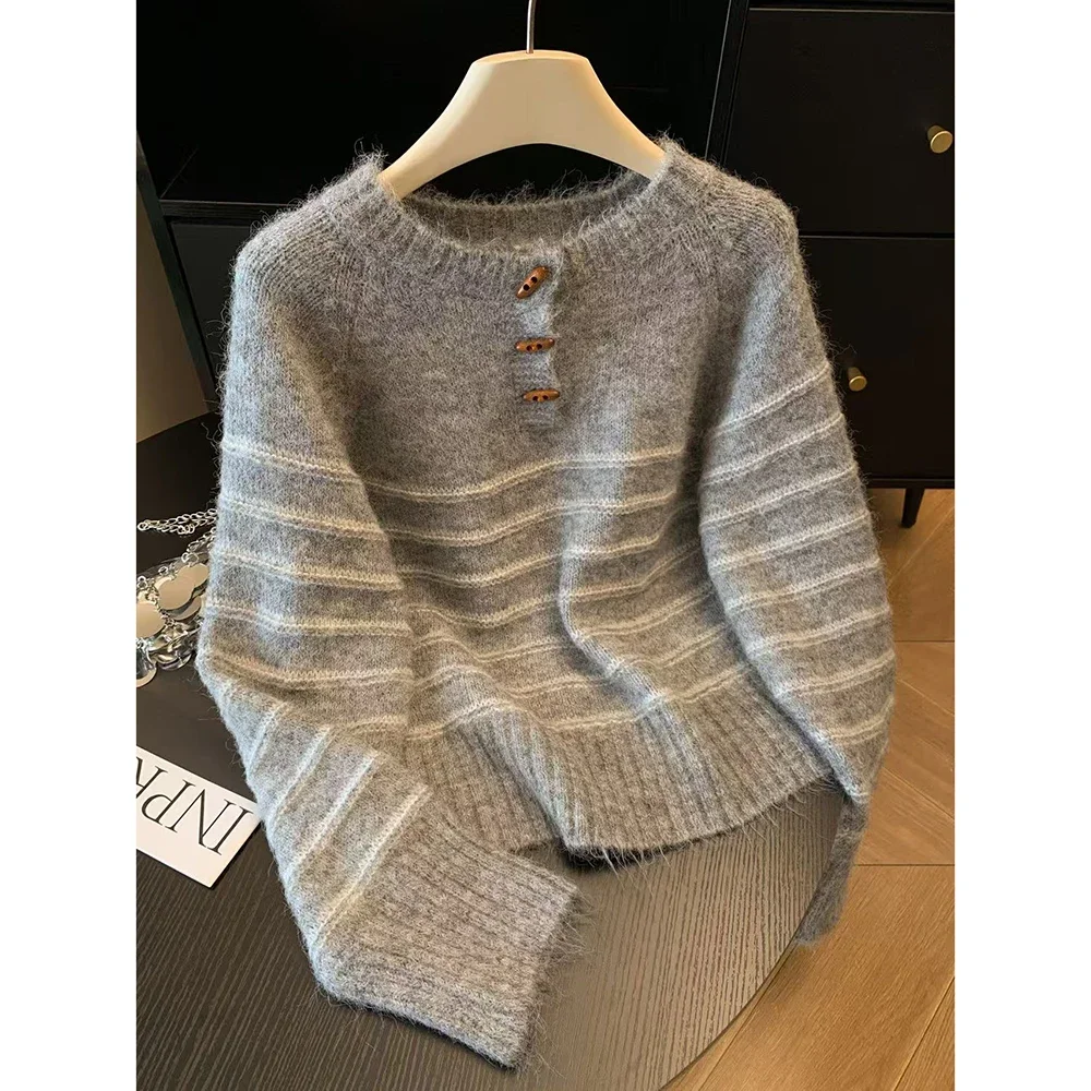 Sweater Wol Kasmir Bergaris Wa - Embroidery Shirt ulasan dan harga