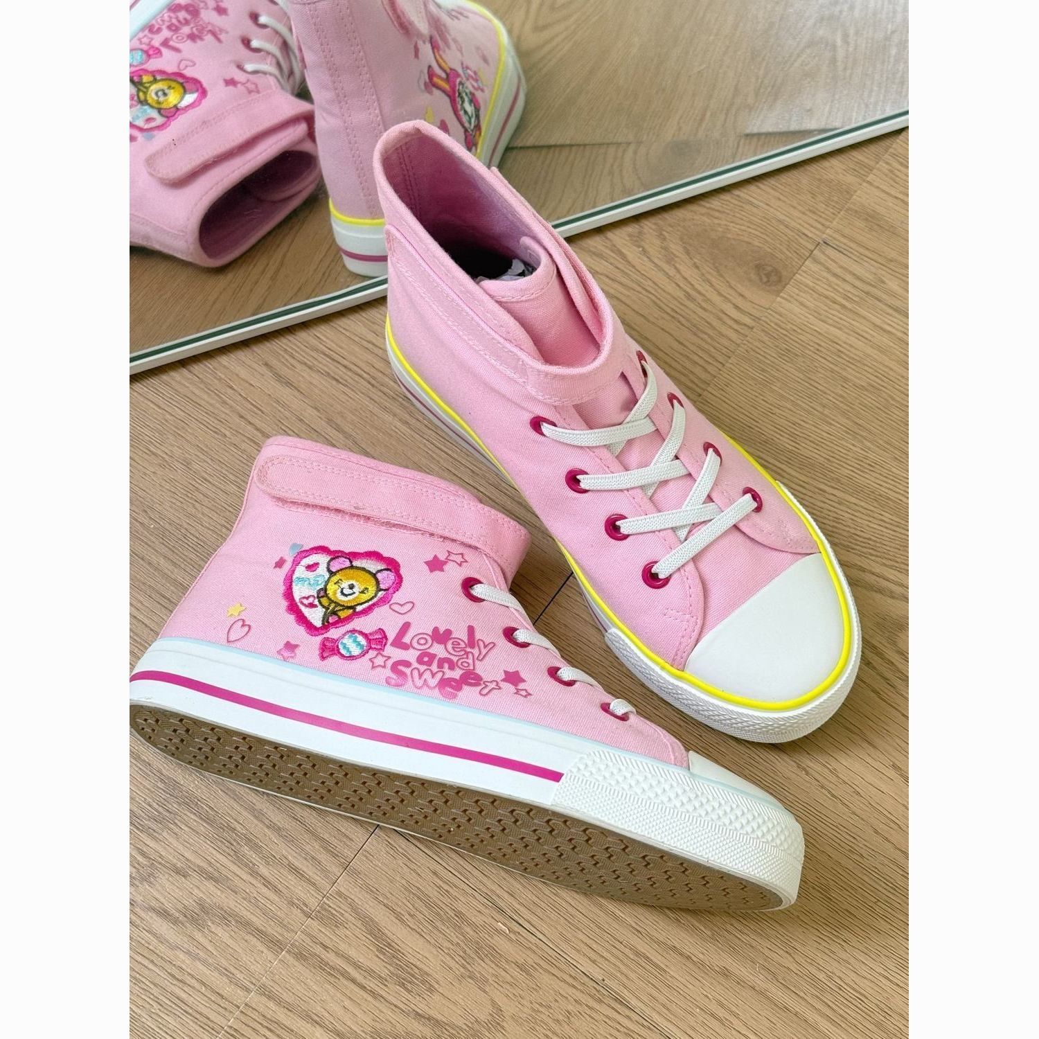 Sepatu Kanvas Pink Lucu Bordir - Embroidery Canvas ulasan dan harga
