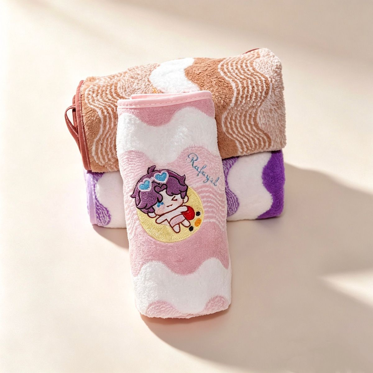 Handuk Tangan Anime Love and D - Embroidery Gift Ideas ulasan dan harga