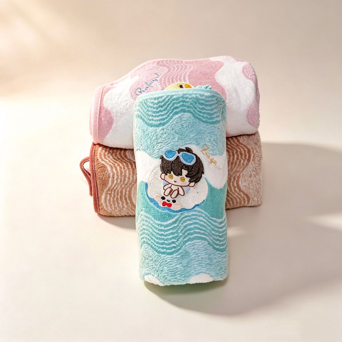 Handuk Tangan Anime Love and D - Embroidery Gift Ideas ulasan dan harga