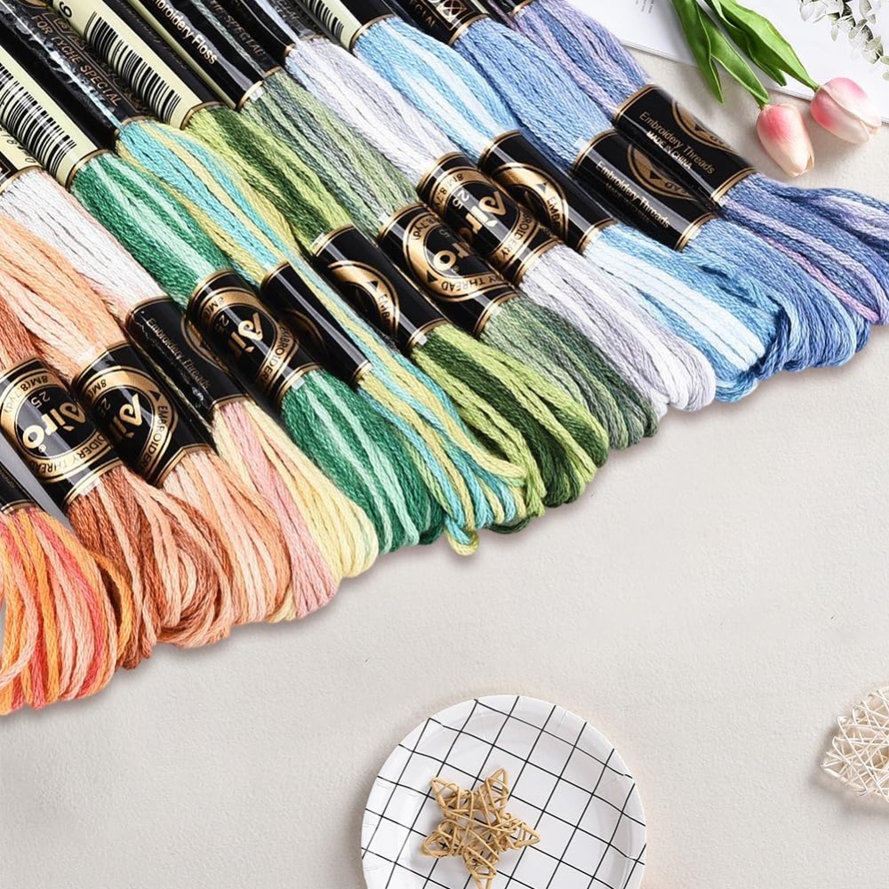 12 Gulungan Benang Sulam 105 Y - Embroidery Stitch ulasan dan harga
