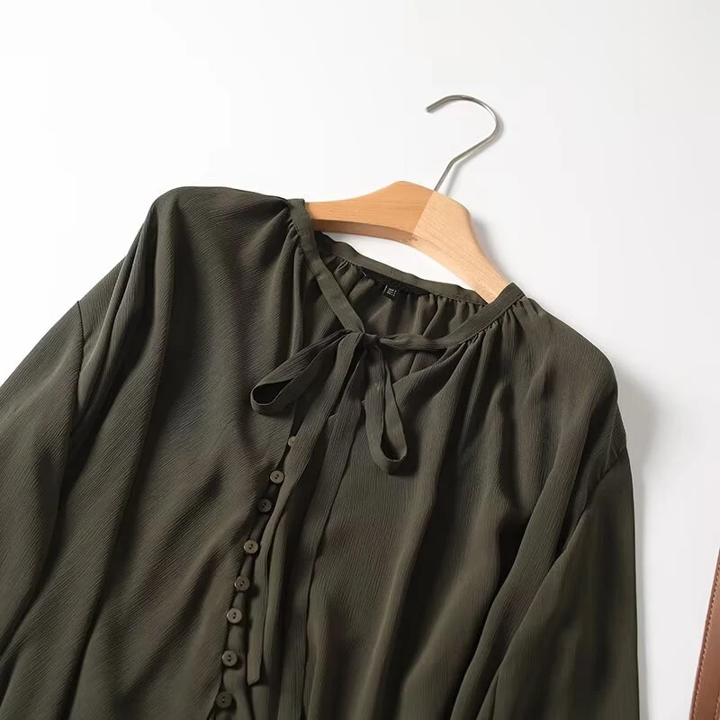 Kemeja Wanita Gaya Prancis 202 - Embroidery Shirt ulasan dan harga