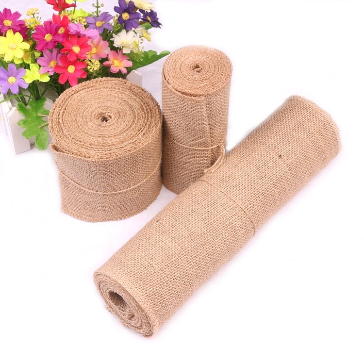 Kain Linen Jute Alami 5-30CM 2 - Linen Fabric Natural ulasan dan harga
