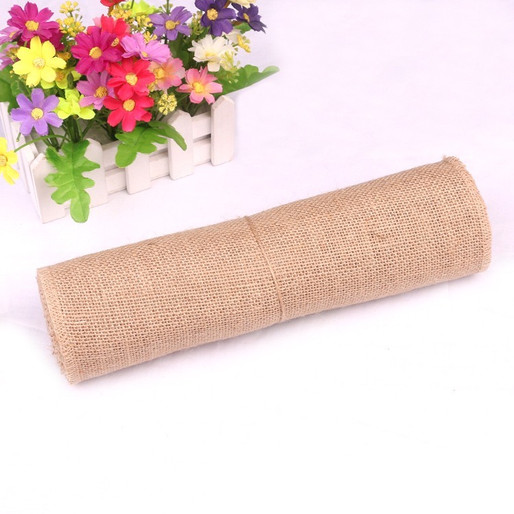 Kain Linen Jute Alami 5-30CM 2 - Linen Fabric Natural ulasan dan harga