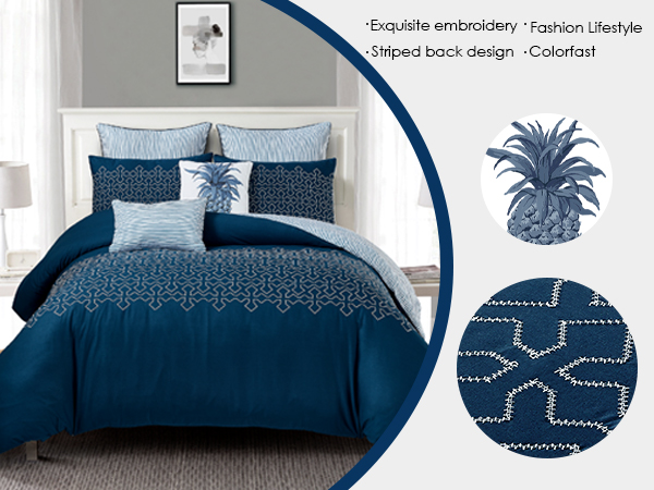 ALPHA TEXTILE Set Sprei Katun  - Embroidery Alpha ulasan dan harga