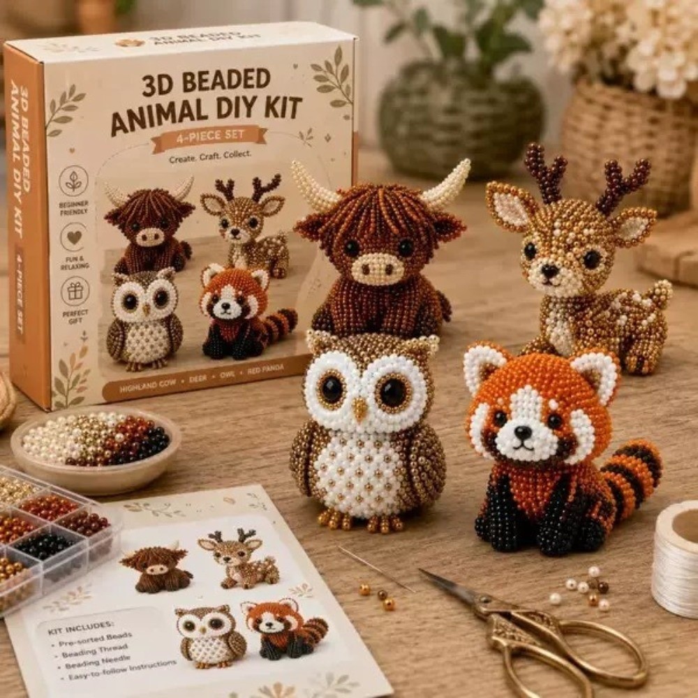 Kit Bordir Manik-Manik Hewan B - Embroidery For Beginners ulasan dan harga