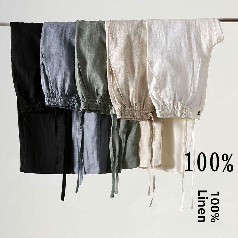 Celana Kasual Pria Katun Linen - Linen Fabric Natural ulasan dan harga