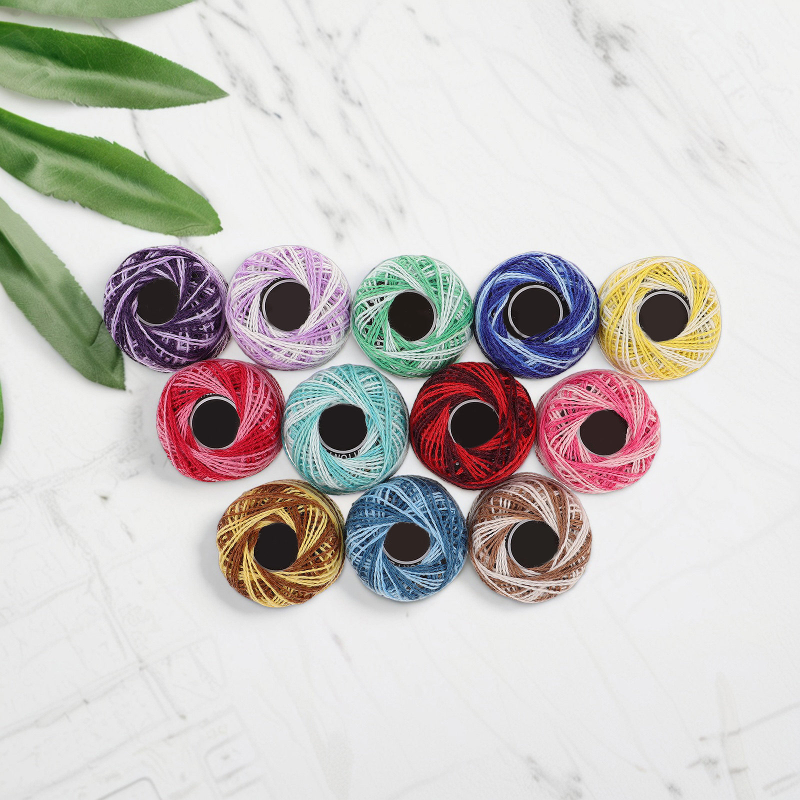 12Pcs Set Benang Bordir Katun  - Embroidery Stitch ulasan dan harga