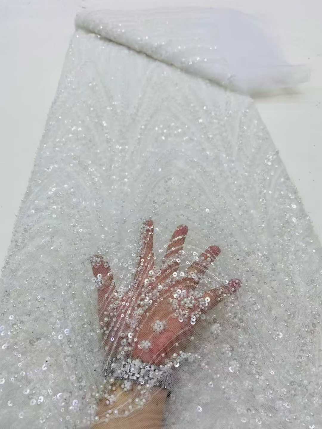 Kain Tulle Bordir Payet Berkua - Embroidery Net Fabric ulasan dan harga
