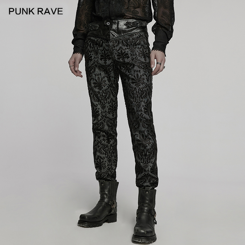 Celana Jas Pria PUNK RAVE Goth - Embroidery Gothic ulasan dan harga