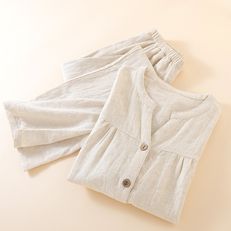Piyama Wanita Gaya Jepang Kera - Linen Fabric Natural ulasan dan harga