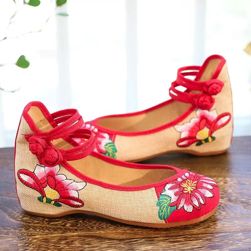 Sepatu Kain Bordir Wedges Wani - Embroidery Canvas ulasan dan harga