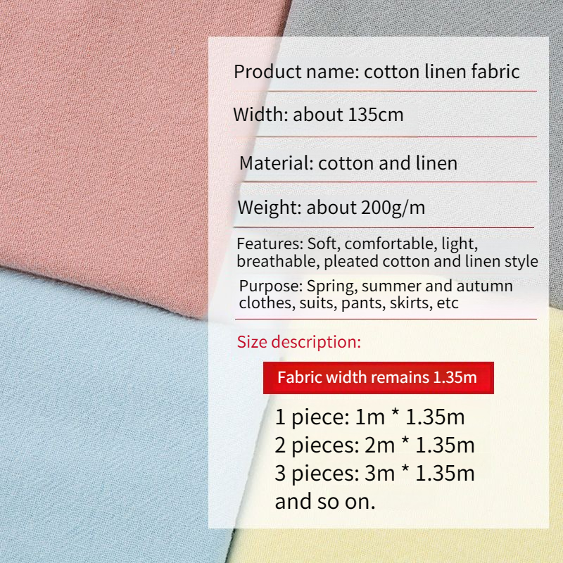 Kain Katun Linen Crepe Musim P - Linen Fabric Natural ulasan dan harga