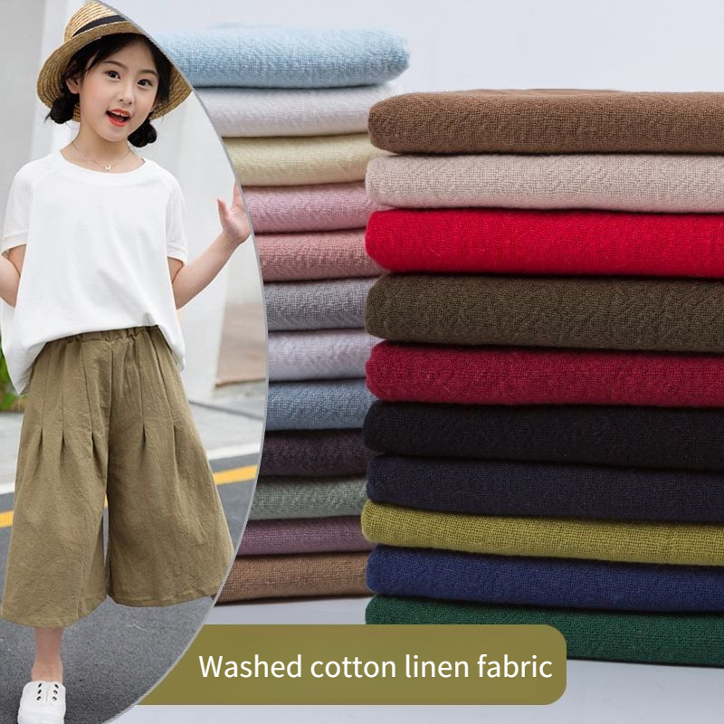 Kain Katun Linen Crepe Musim P - Linen Fabric Natural ulasan dan harga